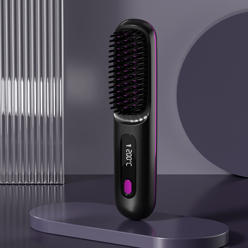 Wireless Hair Straightening Comb with Negative Ion