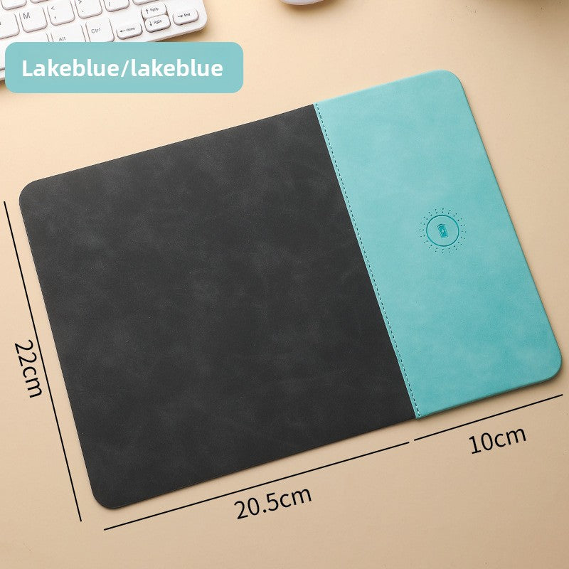 Wireless Charging Mouse Pad 15W Fast Charging PU Desk Mat