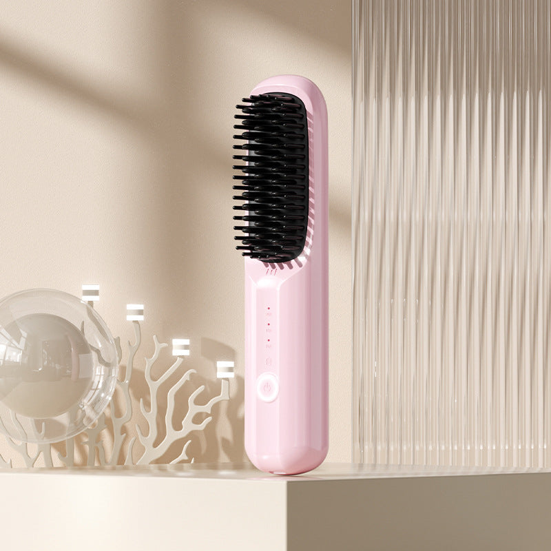 Wireless Hair Straightening Comb with Negative Ion