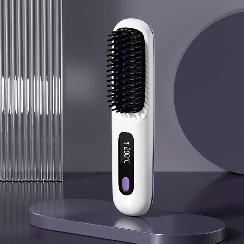 Wireless Hair Straightening Comb with Negative Ion