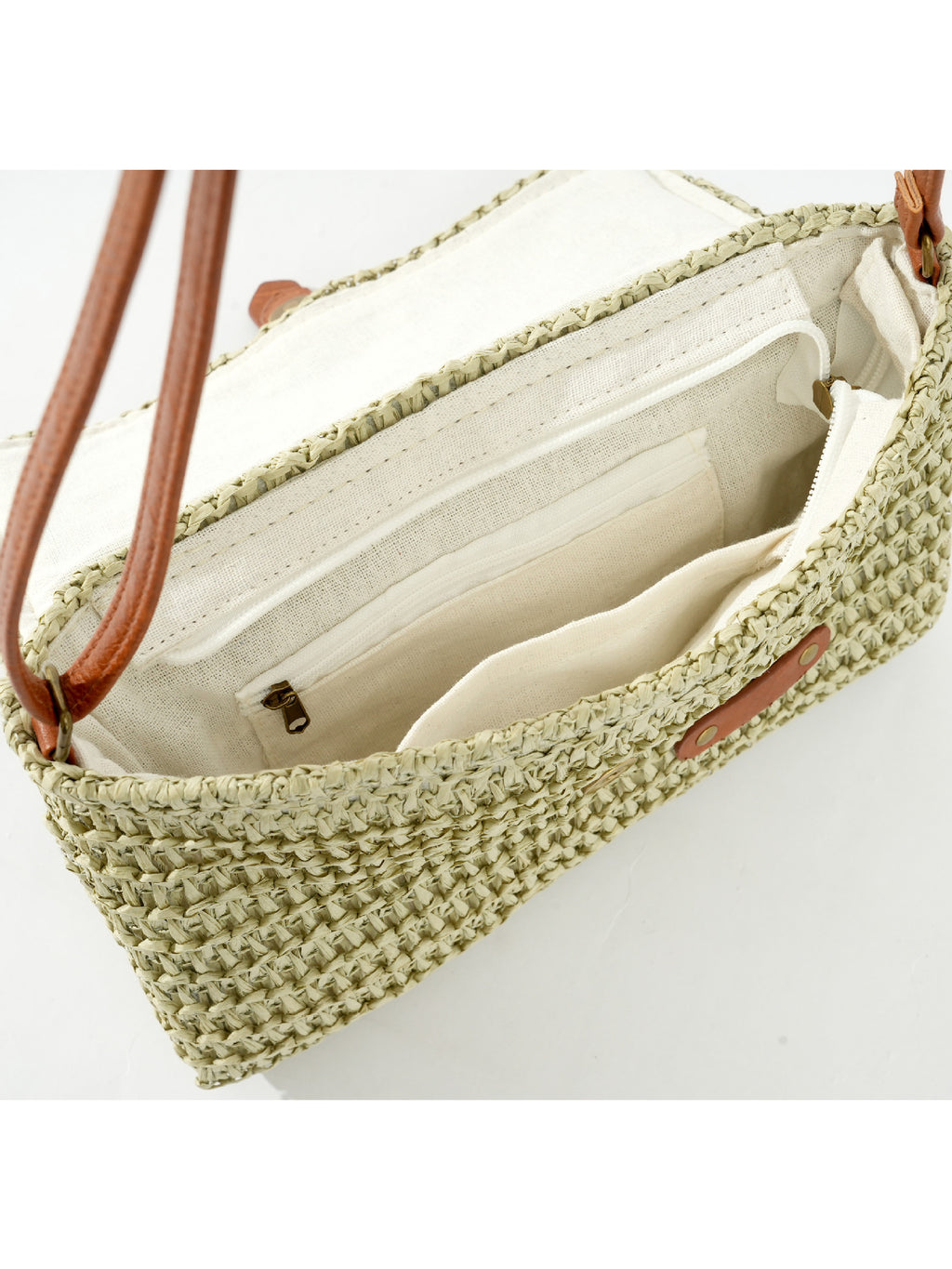 Retro Straw Crossbody Bag for Women