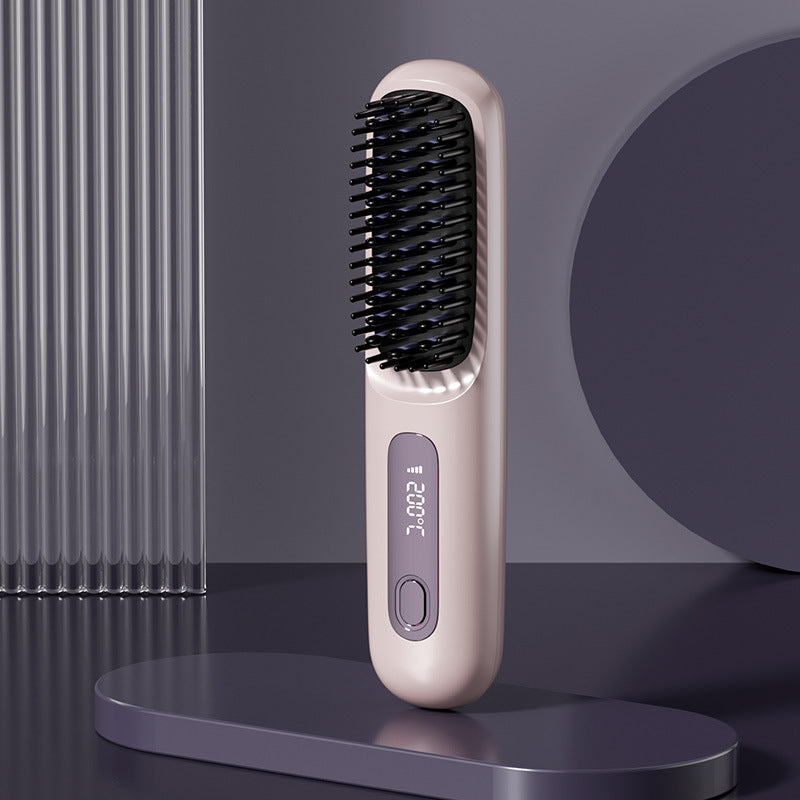 Wireless Hair Straightening Comb with Negative Ion