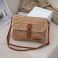 Retro Straw Crossbody Bag for Women