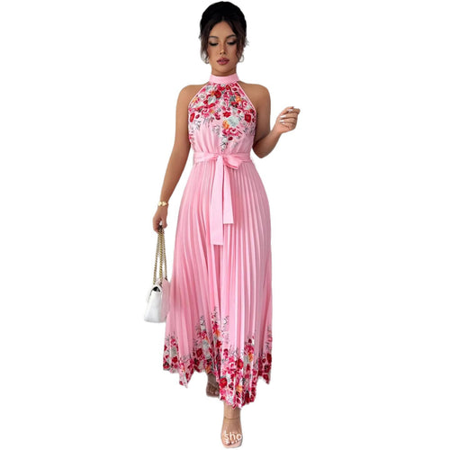 Floral Print Chiffon Maxi Dress